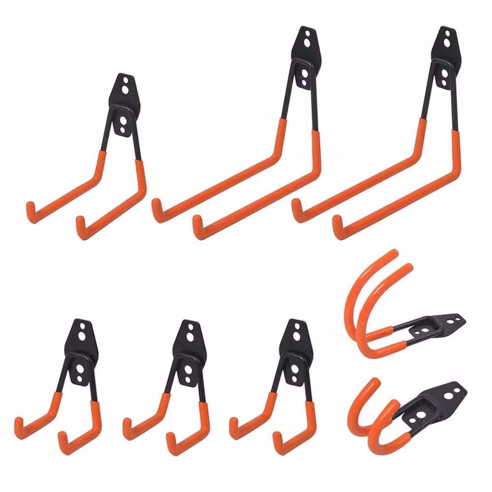 NESTLUNE Heavy Duty Iron Wall Hook, 8 Pack, Orange, W: 1000 cm, H: 52 cm – 2