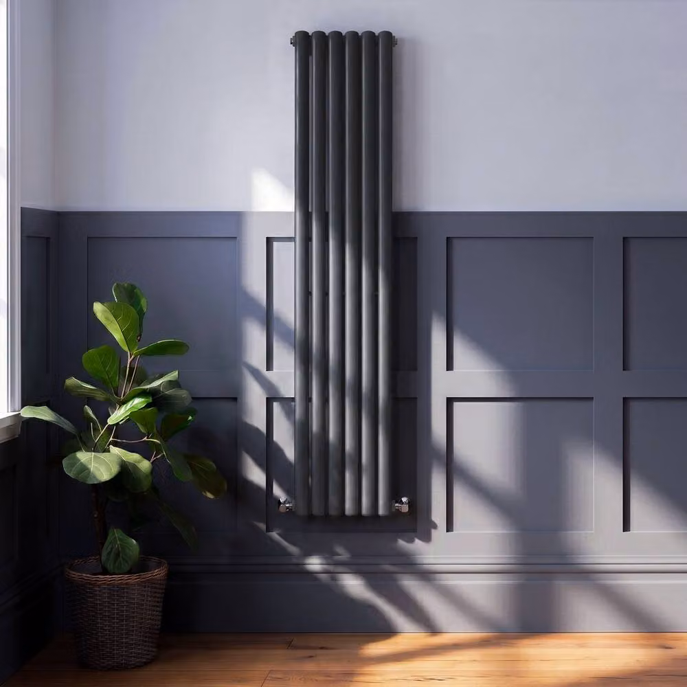 Balterley Aspire Vertical Double Panel Radiator, Grey Anthracite, H 180.0 cm x W 38.3 cm – 5