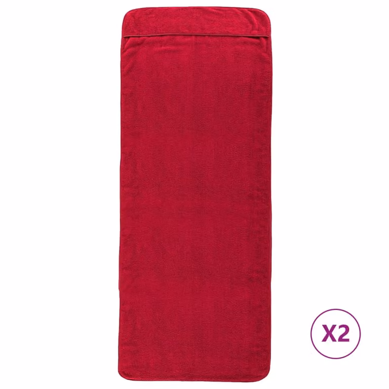 Berkfield Home Burgundy Beach Towels, 2 Pack, W: 75 cm, L: 200 cm, 400 GSM