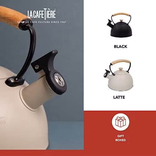 La Cafetiere Whistling Kettle in Beige – 4