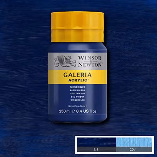 Winsor & Newton Galeria Acrylic Paint, Winsor Blue, 250ml – 3