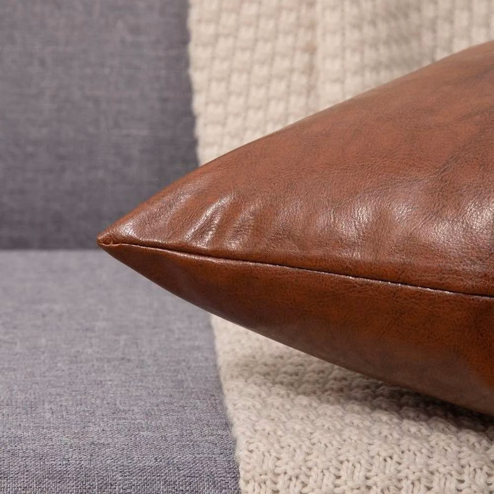 PAWNORA Plain Rectangular Waist Cushion Cover in Brown – 3