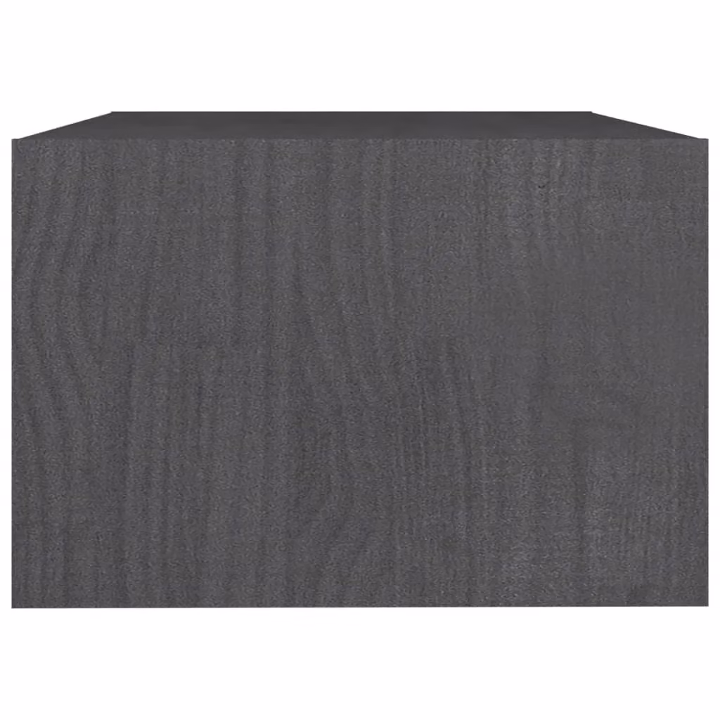 Berkfield Home Modern Grey Rectangular Coffee Table in Solid Pinewood, W: 75 cm, D: 50 cm, H: 33.5 cm – 4