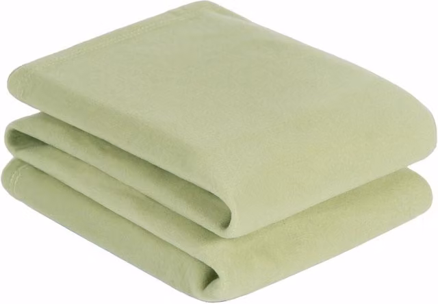 Dreamscene Plain Green Fleece Throw Blanket, Width: 150 cm