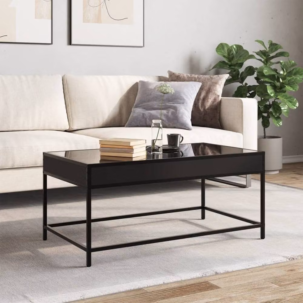 Berkfield Home Infinity LED Coffee Table in Black, W/D/H: 90 x 50 x 41 cm – 2