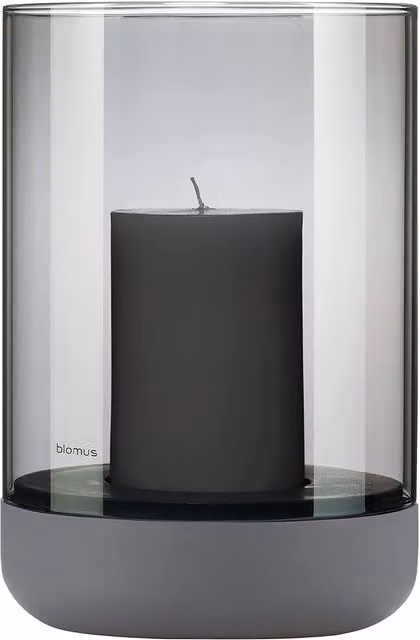 Blomus Calma Hurricane Lantern in Grey and Transparent, W/D/H: 22.5 x 15.0 x 15.0 cm – 4