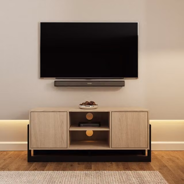 GFW Taite 2 Door TV Unit in Oak