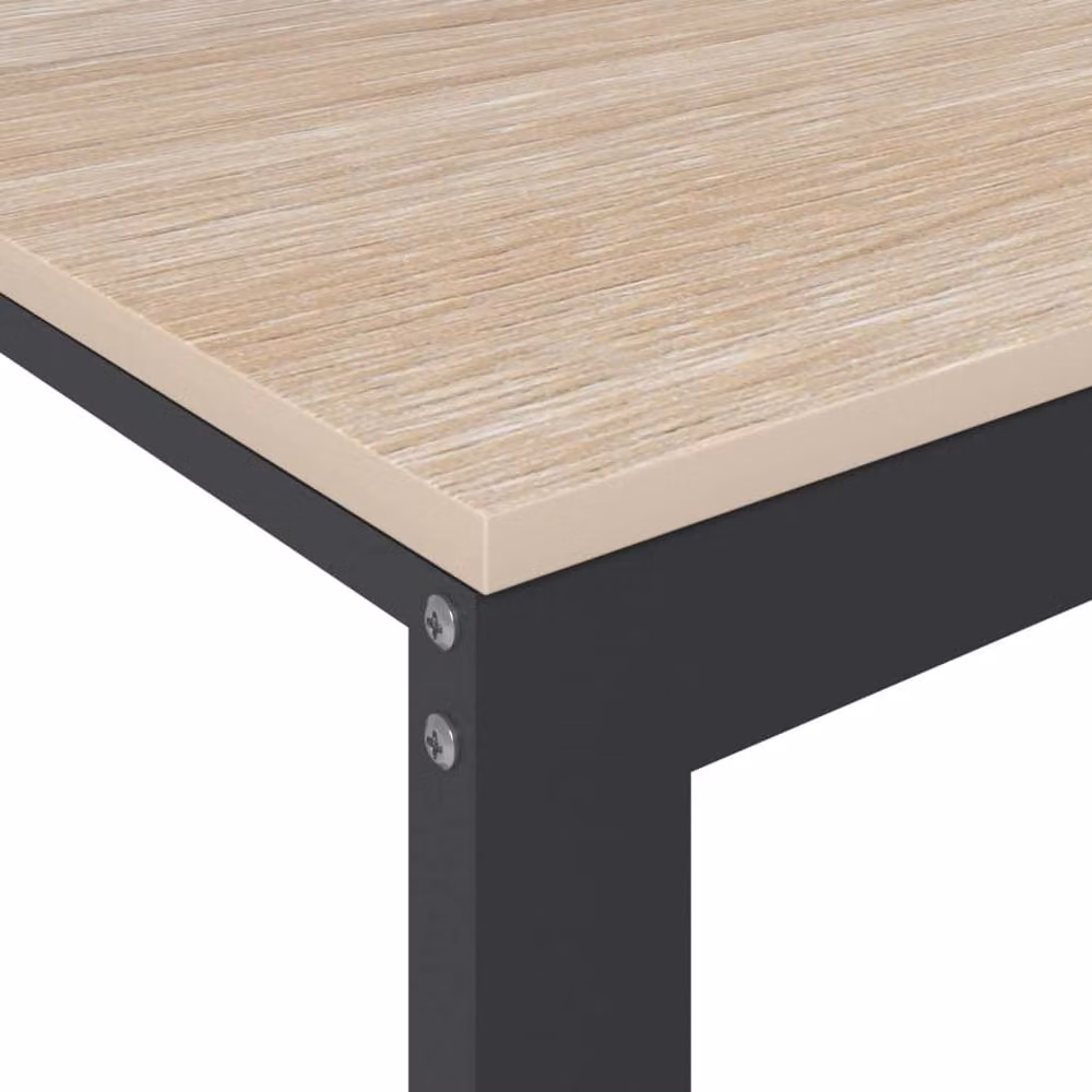 Berkfield Home Computer Desk in Black and Oak, W/D/H: 110 x 60 x 73 cm – 3
