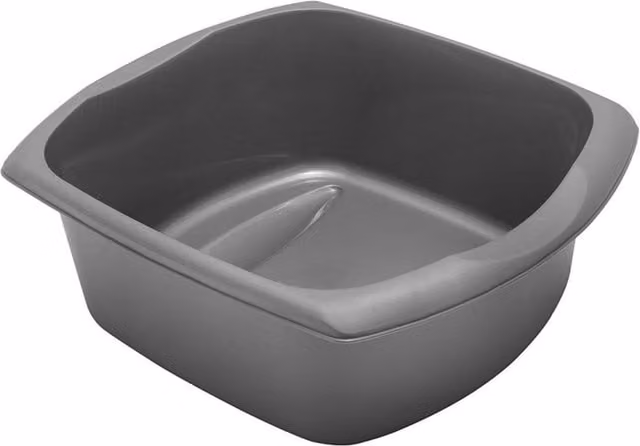 Addis Rectangular Washing Up Bowl, Grey, 9.5 l