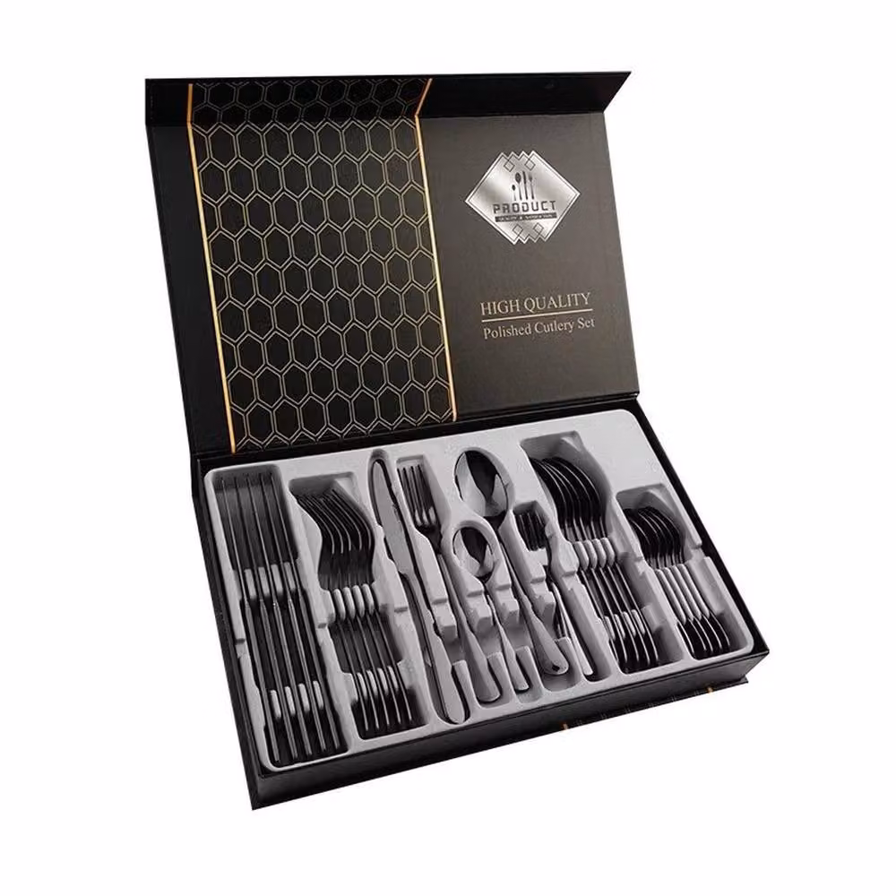 SPETLEK 30-Piece Black Coated Stainless Steel Cutlery Dinner Set – 2