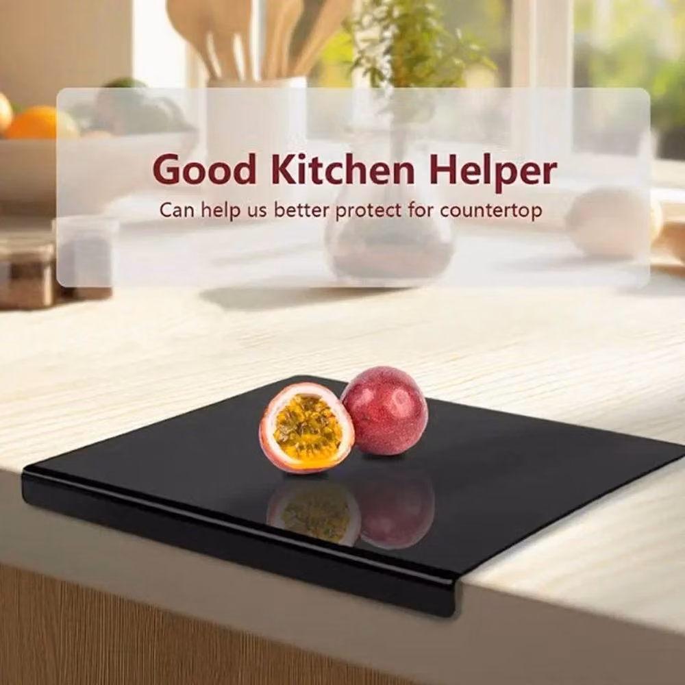 FORGEVIO Large Rectangular Black Acrylic Non-Slip Cutting Board – 4