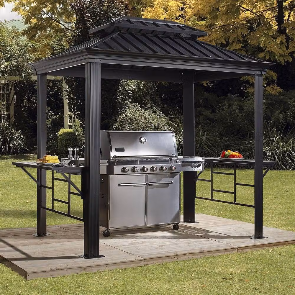Sojag Messina BBQ Shelter in Anthracite, W/D/H: 291.59 x 178.66 x 262 cm – 2