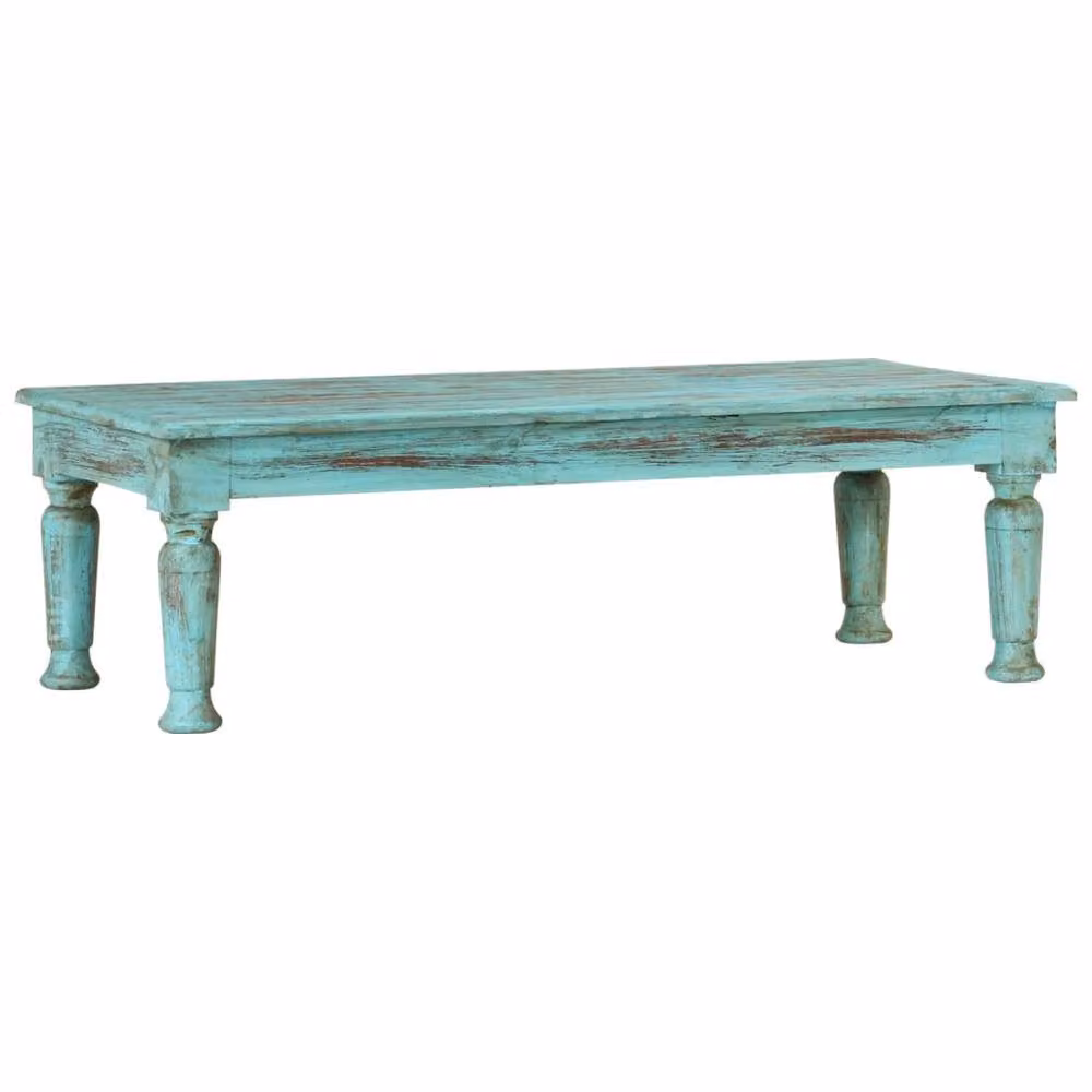 Berkfield Home Elegant Coffee Table in Multicolour Reclaimed Solid Wood, W/D/H: 110 x 50 x 34 cm – 2