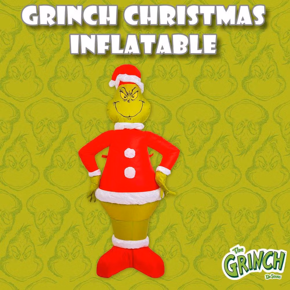 VFM e-Store Grinch Christmas Inflatable Outdoor Decoration, Green, H 120 cm x W 60 cm x D 60 cm – 3