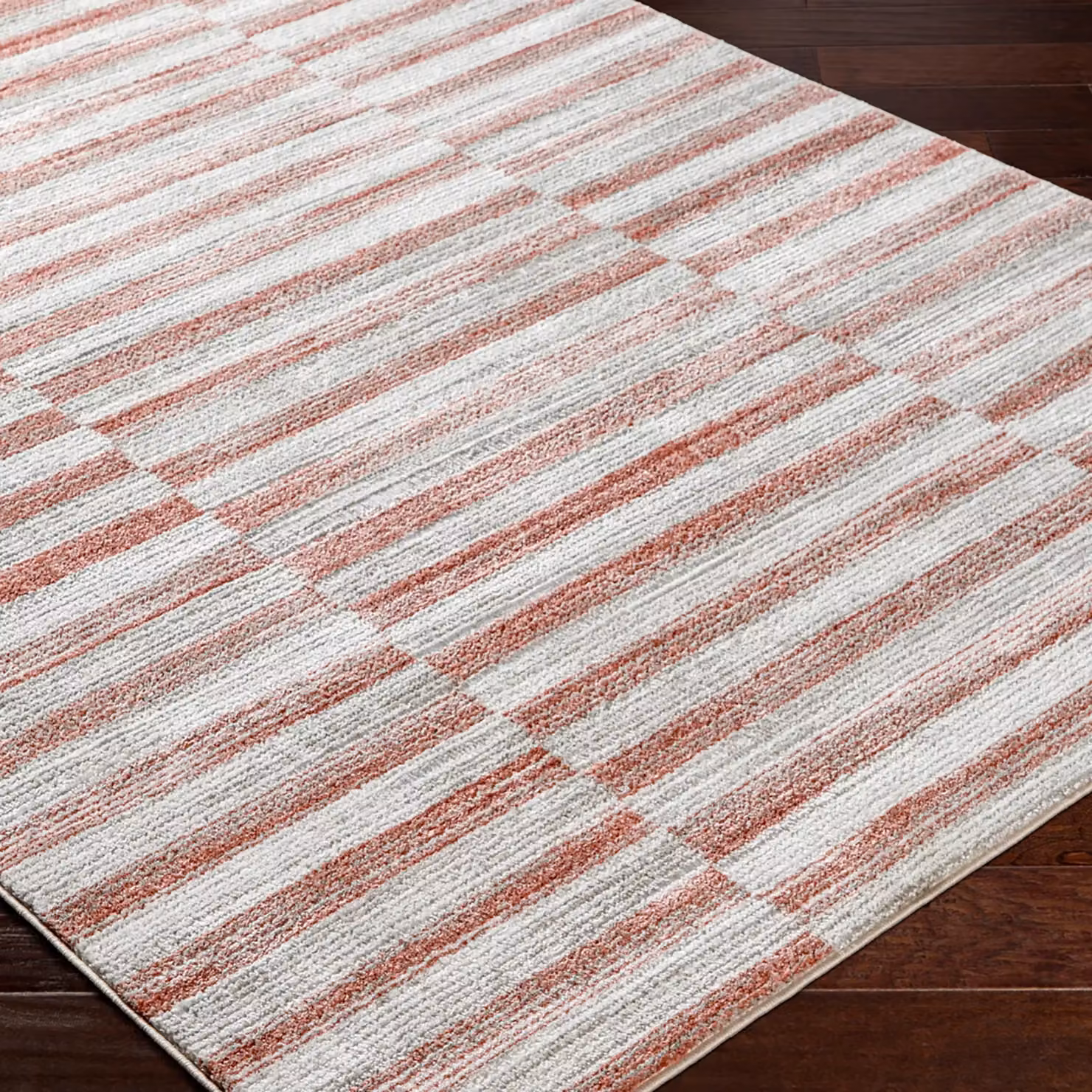Livabliss San Francisco Modern Geometric Living Rug in Coral, W: 120 cm x L: 170 cm – 3