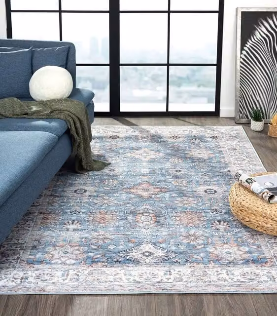THE RUGS Samira Washable Persian Classic Rug in Light Blue, W/D/H: 120 x 170 cm