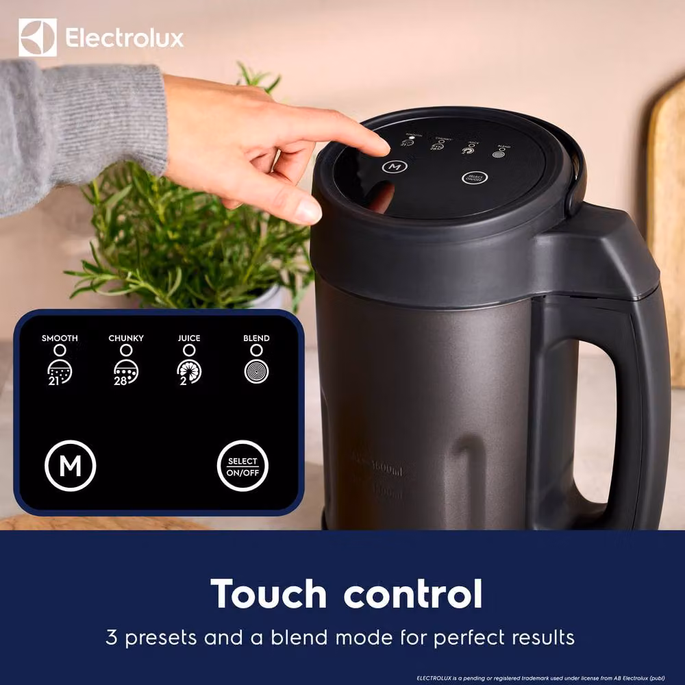 Electrolux Warm Soup Maker and Smoothies Blender with 3 Presets and Touch Control, Grey – 6