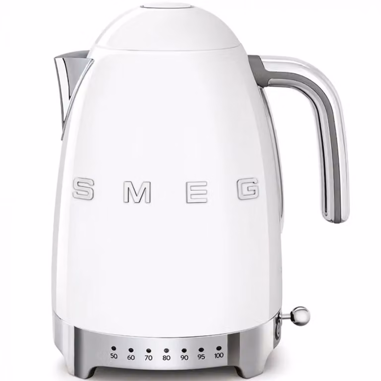 Smeg KLF04 50s Retro Kettle with Temperature Selector, 1.7 l, White