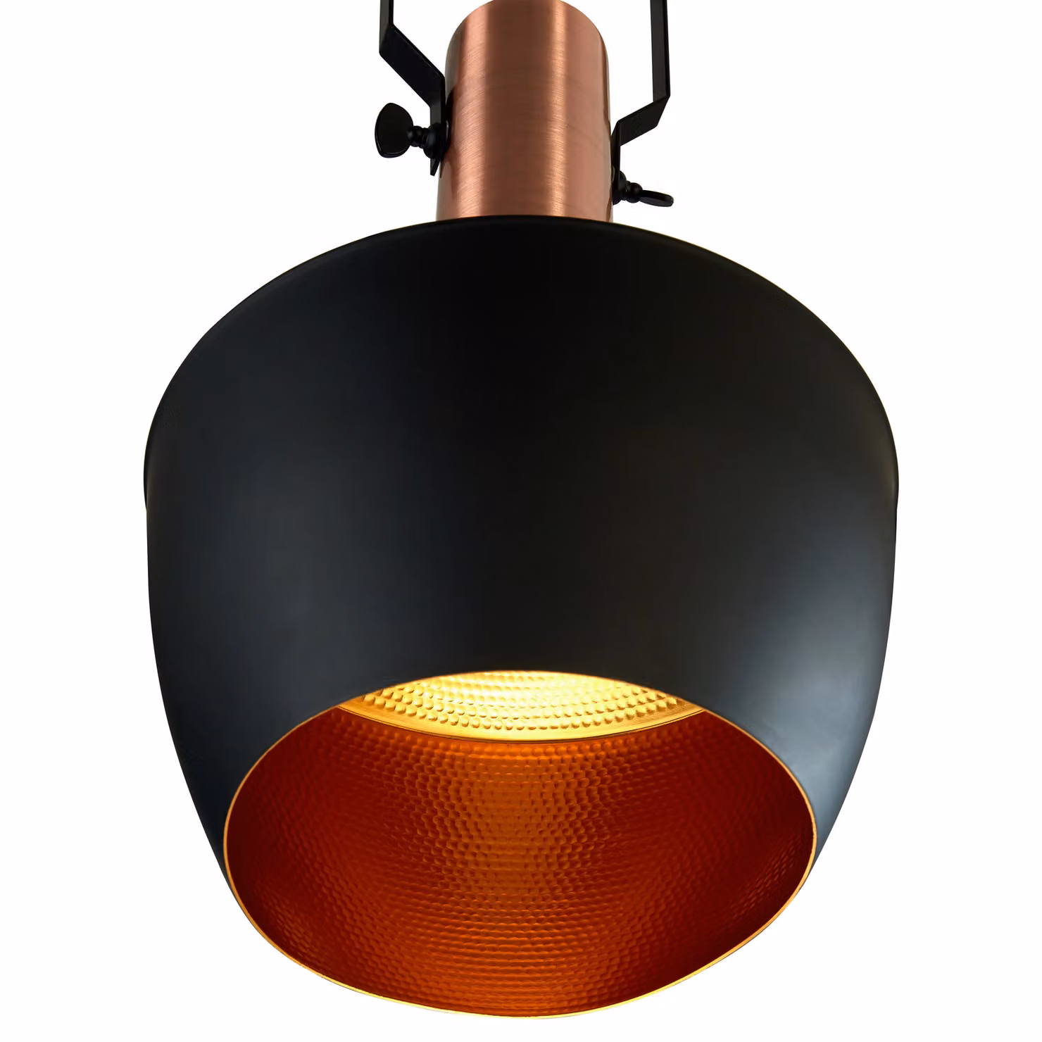 Fifty Five South Orsina Industrial Pendant Light in Black and Copper – 2