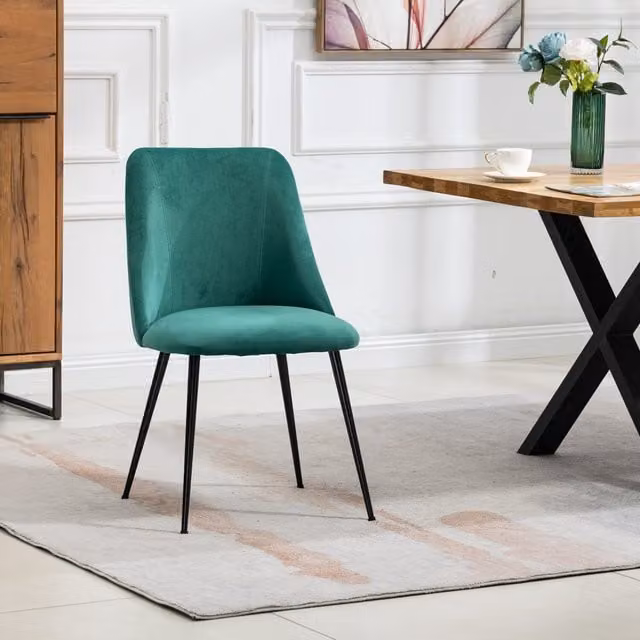 Artemis Home Morandi Velvet Dining Chairs, Set of 2, Green