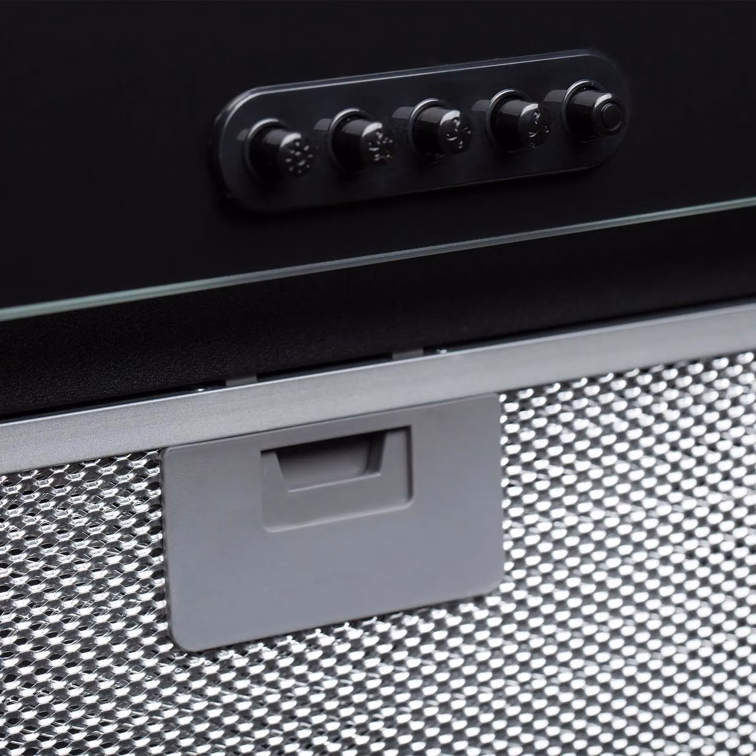 SIA Black Glass Built In Under Canopy Kitchen Cooker Hood – 3