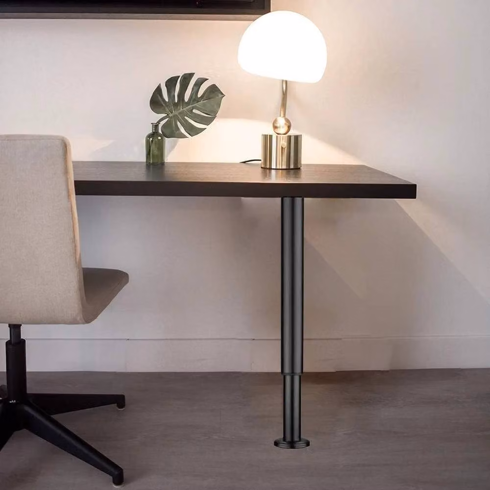 KORVIXA 2-Piece Adjustable Bar Table Legs in Black – 4