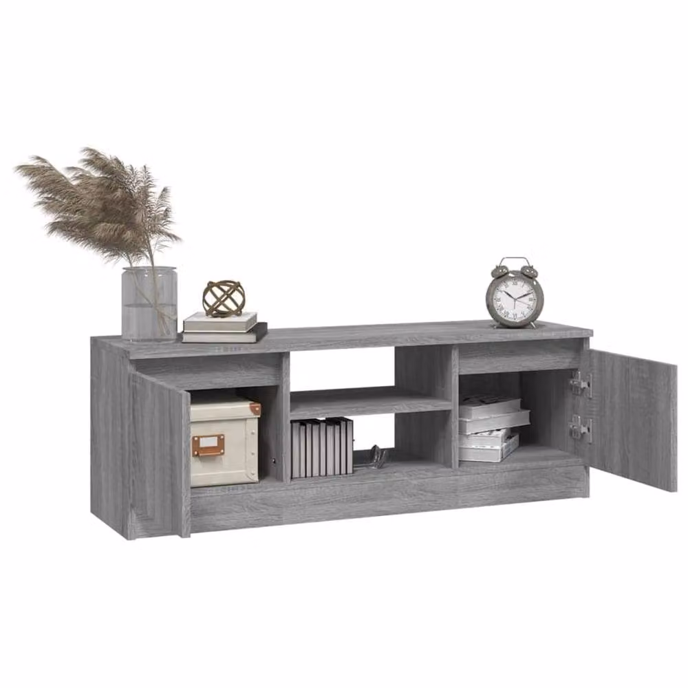 Berkfield Home TV Cabinet with Door in Grey Sonoma, W/D/H: 102 x 30 x 36 cm – 3