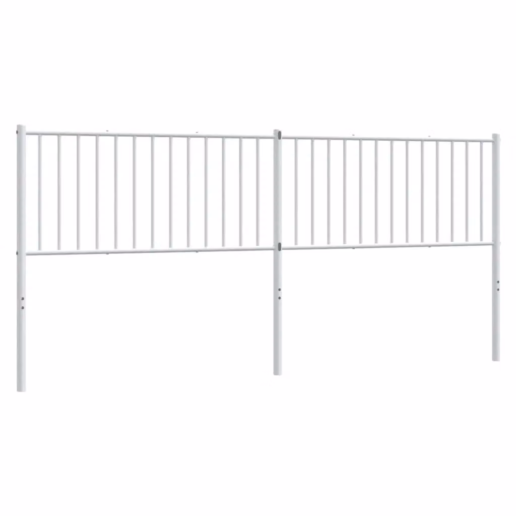 Berkfield Home Classic Metal Headboard in White, 200 cm – 2