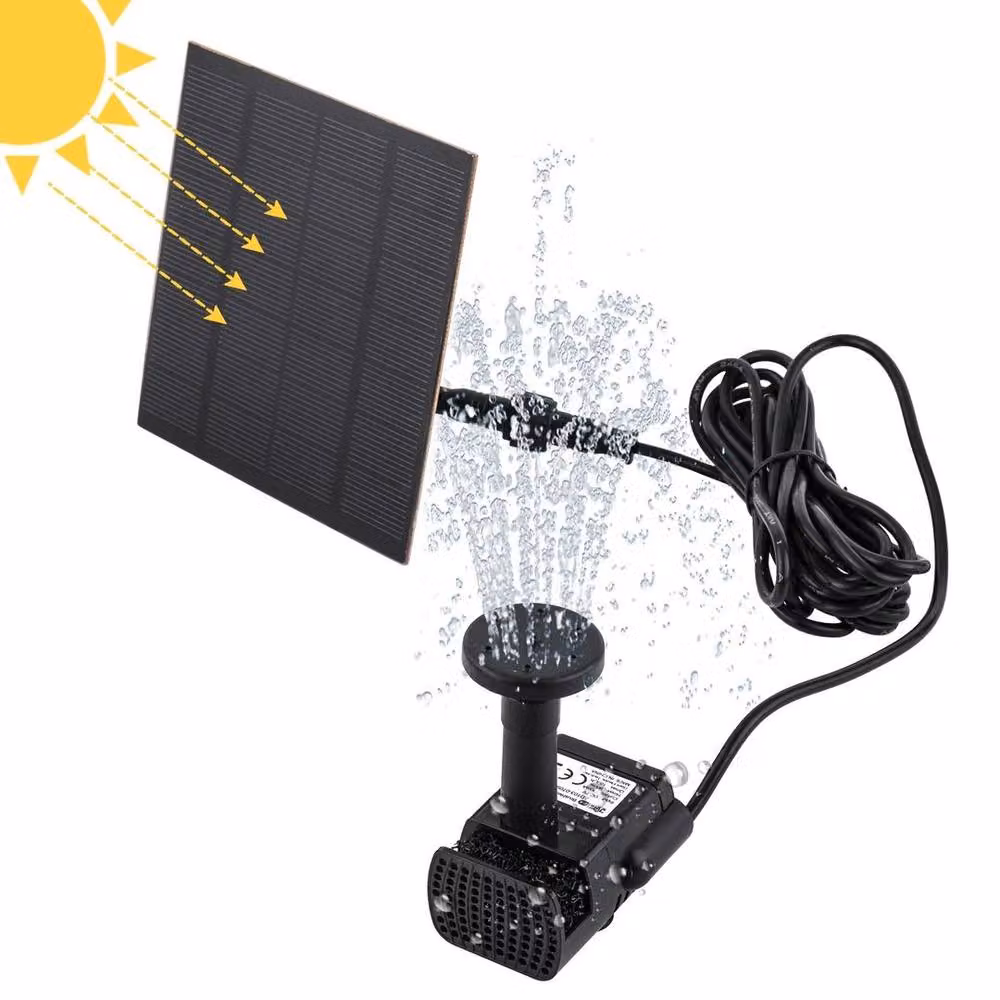 SPETLEK Solar Panel Powered Water Feature Pump in Black – 2