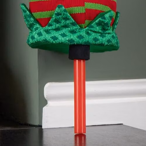 Samuel Alexander Animated Kicking Legs Christmas Elf Decoration, Red and Green, Height: 55 cm – 3
