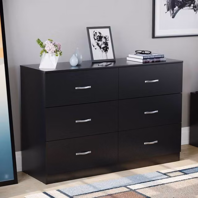 HD Designs Riano 6 Drawer Chest of Drawers in Black