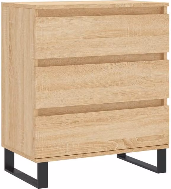 Berkfield Home Sonoma Oak Sideboard in Beige, W/D/H: 60 x 35 x 70 cm