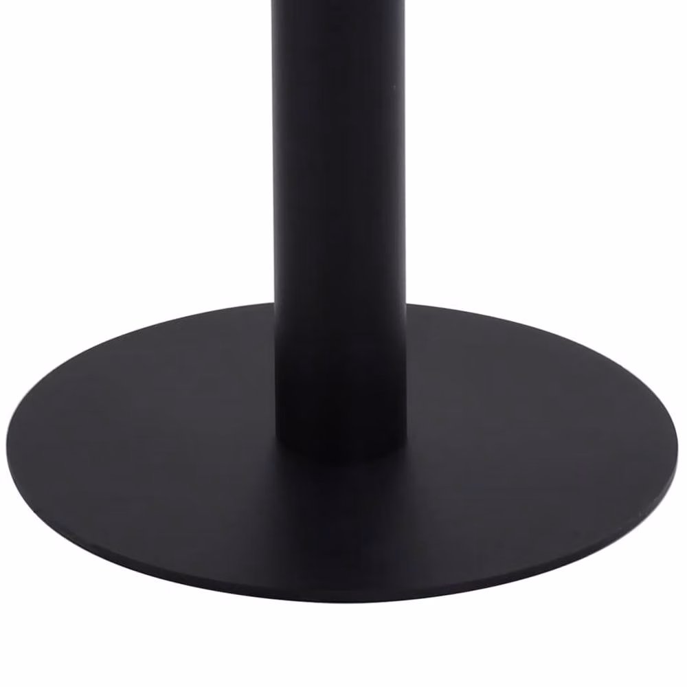 Berkfield Home Bistro Table in Dark Brown, Round MDF and Metal Design, W/D: 50 x 50 cm – 4