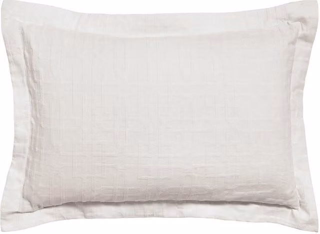 Sanderson White Cotton Percale Graphic Oxford Pillowcase