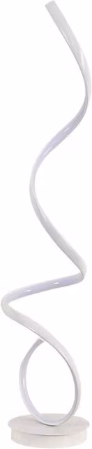 Garden Sanctuary Minimalist LED Spiral Floor Lamp in White