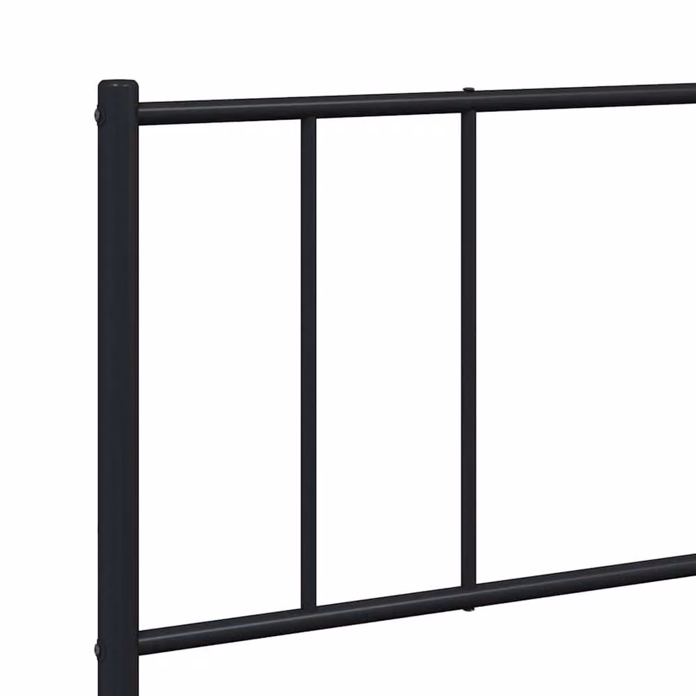Berkfield Home Metal Bed Frame with Headboard and Footboard in Black, W/D/H: 180 x 200 x 90 cm – 3