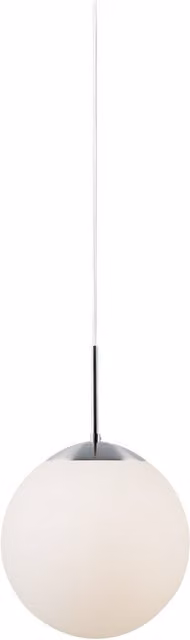 Nordlux Cafe Pendant Light in White Opal Glass with E27 Mains Connection, Diameter: 15 cm