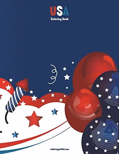 USA Coloring Book 1: Volume 1 Multicolour Paper Edition by Createspace