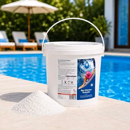 SHATCHI Stabilised Chlorine Granules for Hot Tubs, Spas and Swimming Pools, 5 kg – 2
