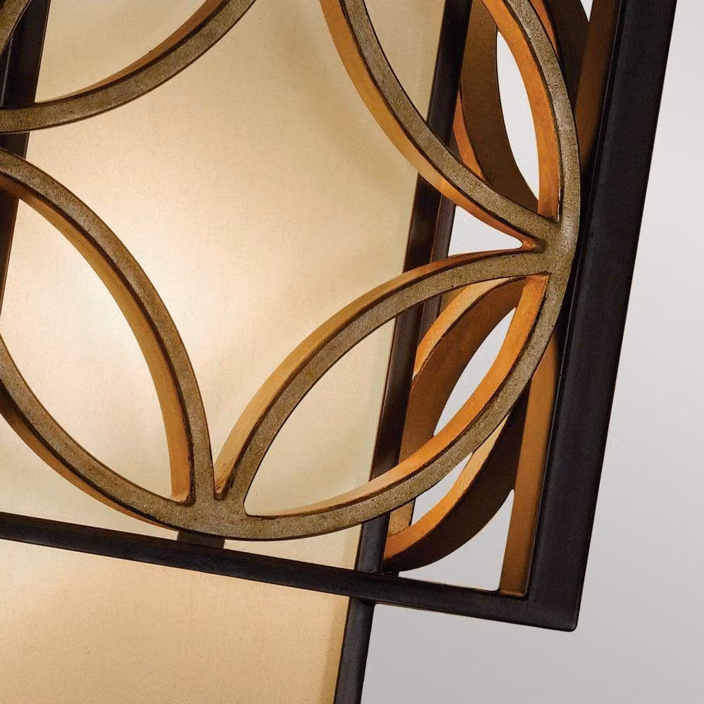 Netlighting Remy Single Light Indoor Wall Light in Gold, Bronze and Brown – 4