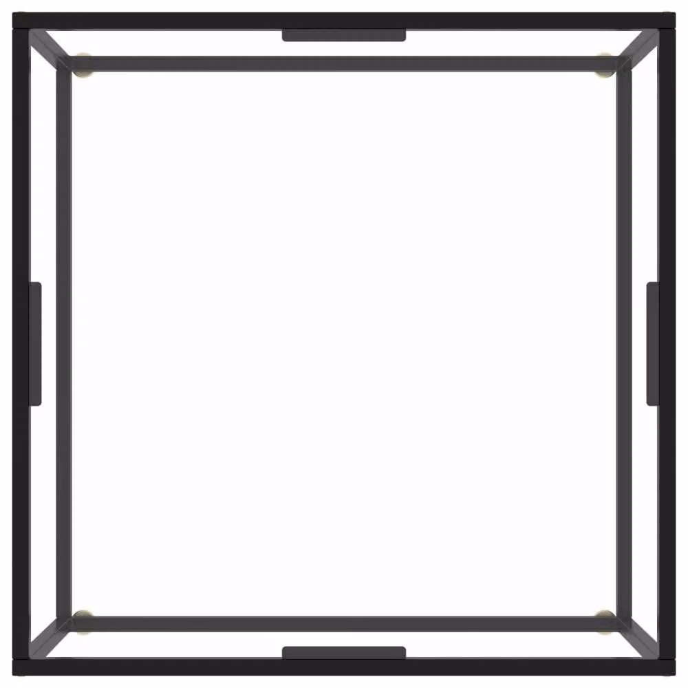 Berkfield Home Black Modern Square Coffee Table with Tempered Glass, W/D/H: 80 x 80 x 35 cm – 3