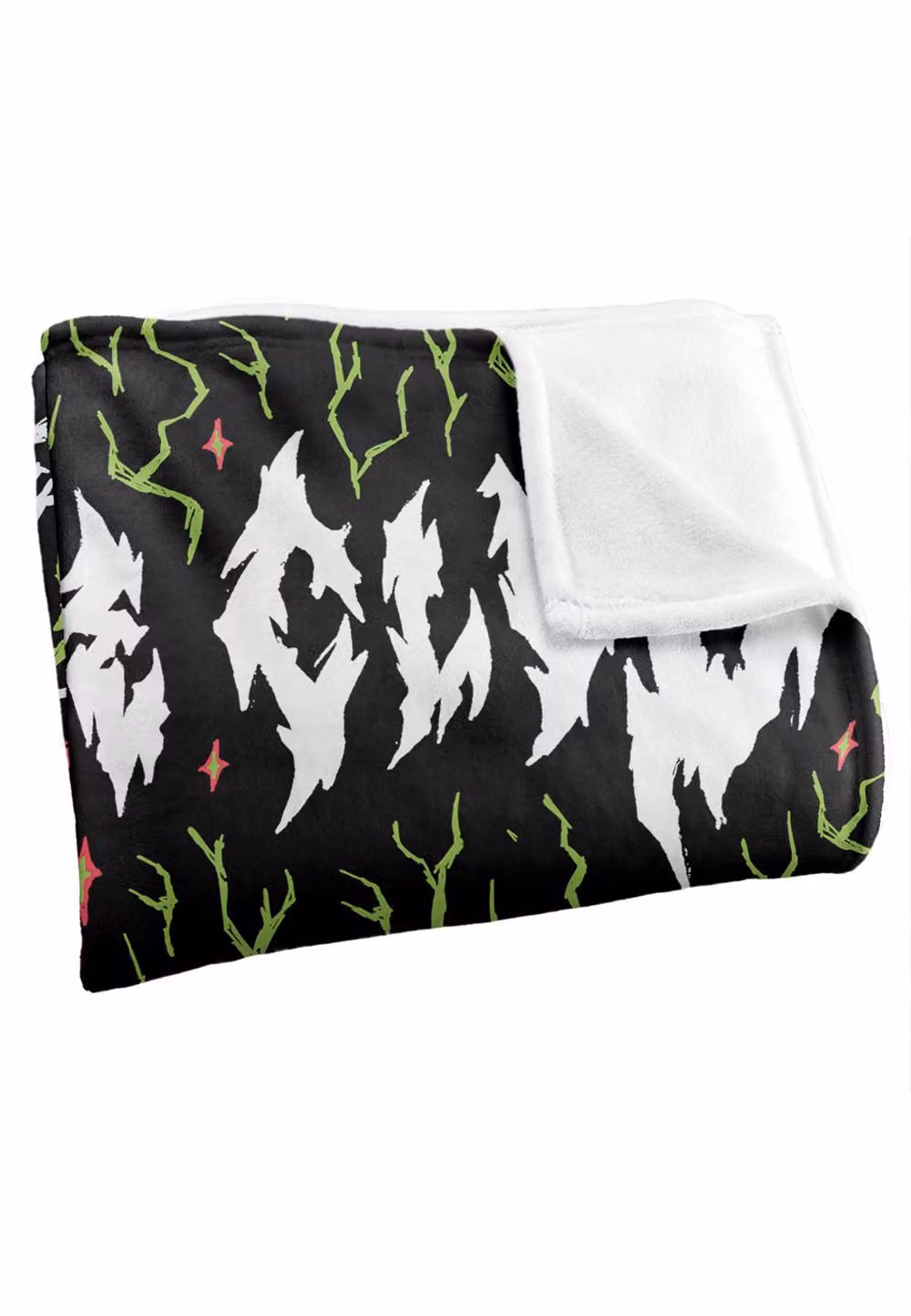 Stranger Things Hellfire Club Neon Flames Sketch Blanket in White and Multicolour, W: 152 cm, D: 127 cm – 3