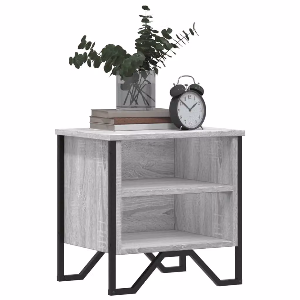 Berkfield Home Grey Sonoma Bedside Cabinet Set of 2, W/D/H: 40 x 30 x 40 cm – 3