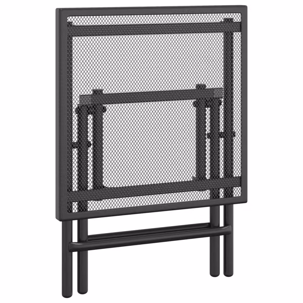 Berkfield Home Folding Garden Table in Anthracite Black Steel Mesh, W/D/H: 38 x 38 x 38 cm – 5