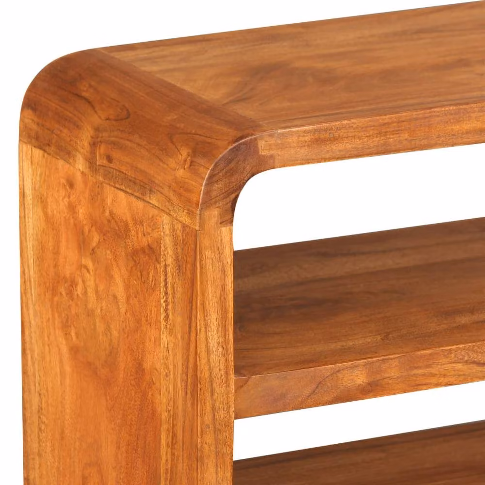 Berkfield Home Solid Wood Acacia TV Cabinet in Brown, W/D/H: 90 x 30 x 55 cm – 3