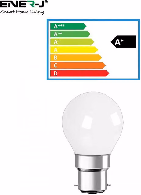 EnerJ Smart Pack of 10 B22 LED Golf Ball G45 Bulbs, Warm White