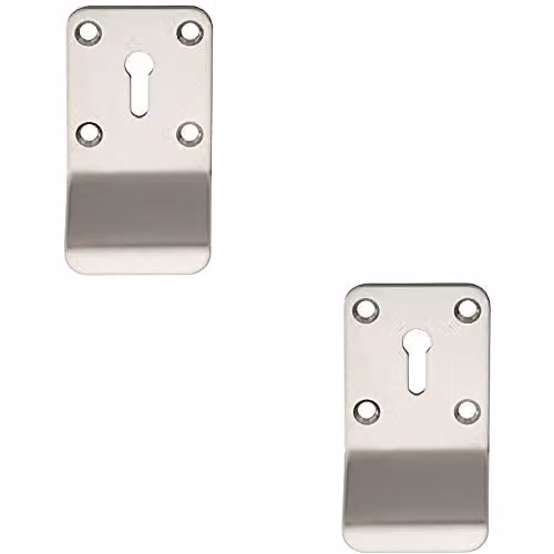 Loops 2 Pack Bright Stainless Steel Standard Lock Cylinder Pull Handles 78.5 x 43 mm