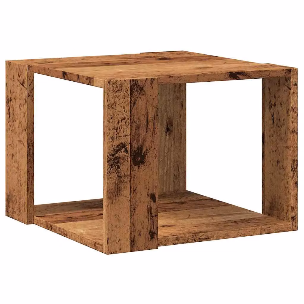 Berkfield Home Rustic Square Coffee Table in Brown, W/D/H: 40 x 40 x 30 cm – 2