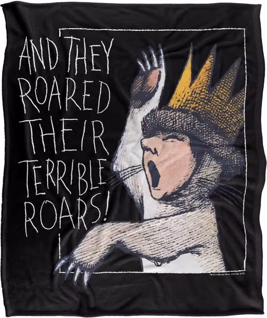 LOGOVISION Where The Wild Things Are Roar Super Soft Fleece Throw Blanket, Multicolour, W: 91 cm, D: 147 cm – 6