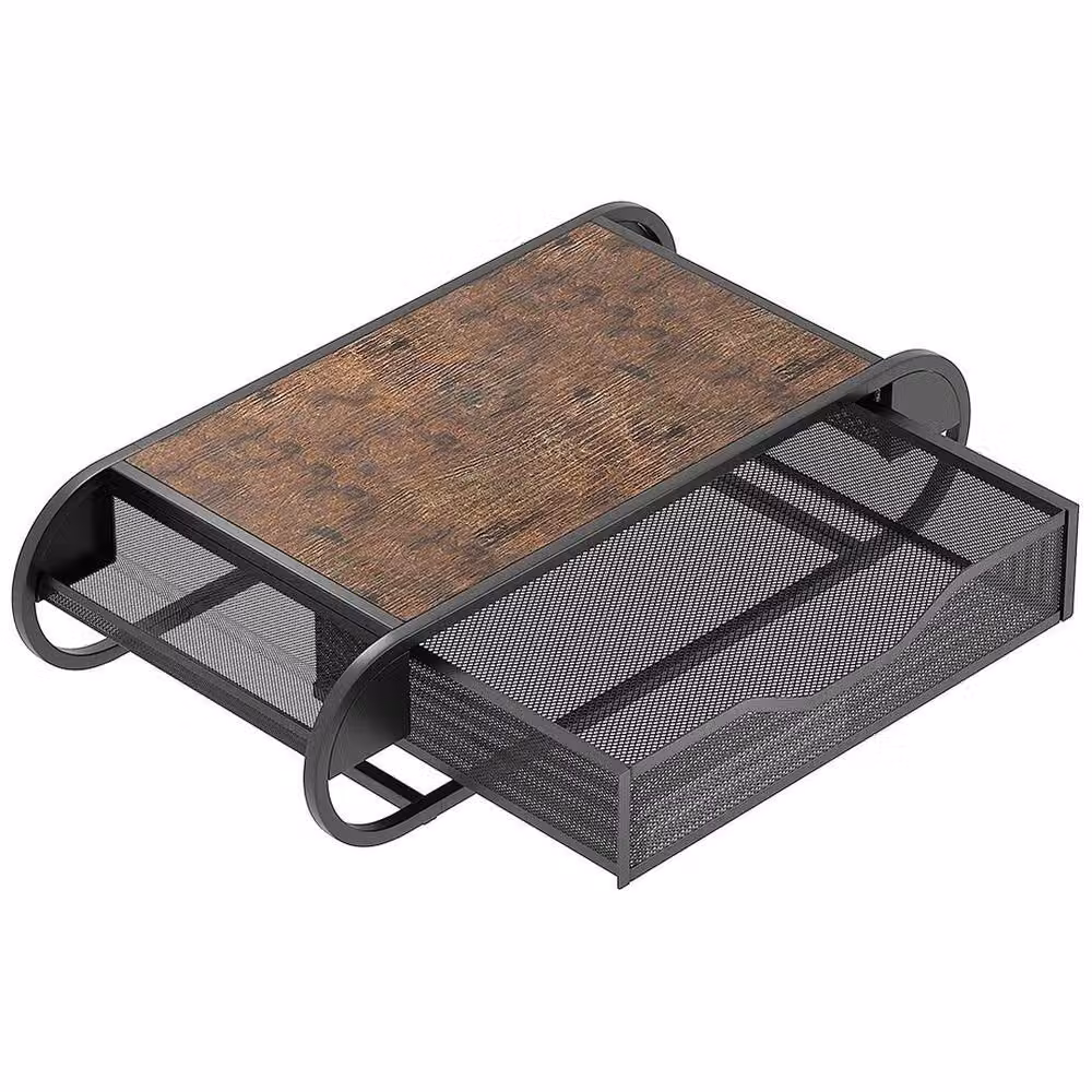 VOGREX Brown Metal Coffee Pod Drawer Holder and Freestanding Capsule Storage Rack – 5